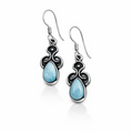 Imperial dangle earrings with larimar stone