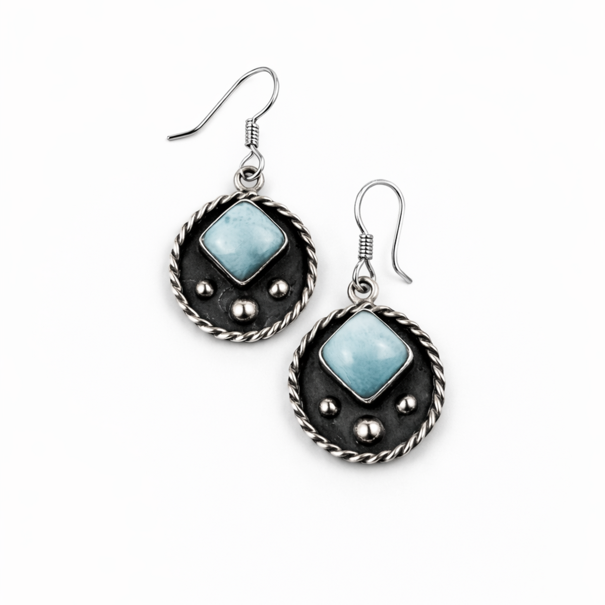 Rhombus Drop Earrings Larimar