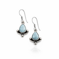 Balanza Marina Drop Earrings with Larimar