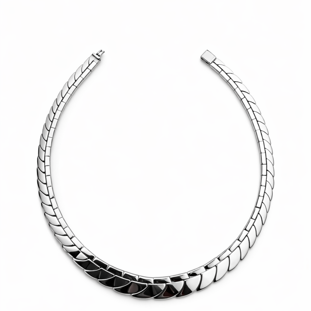 Shark Fin Necklace by Silver Reef in Fine Silver