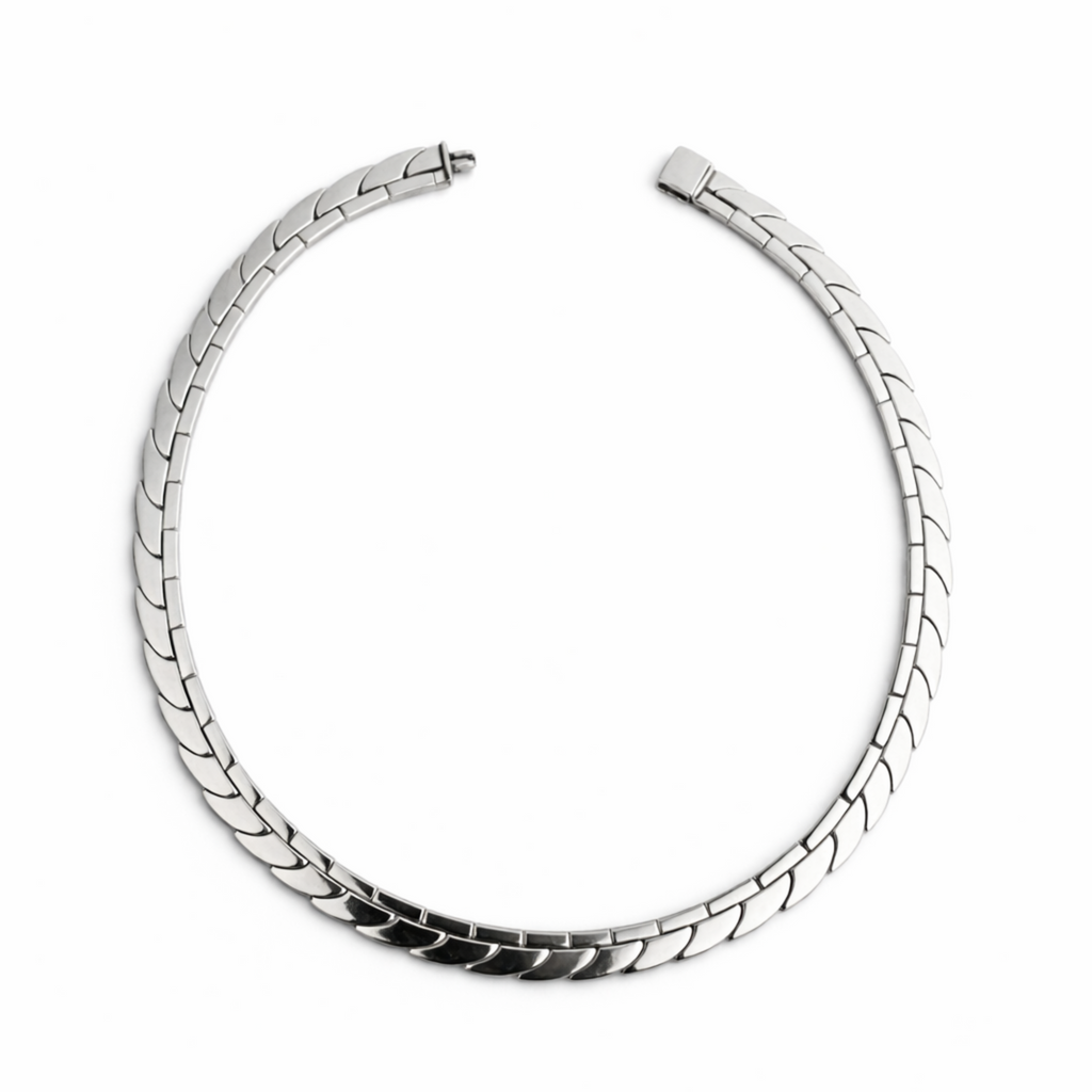 Shark Fin Necklace by Silver Reef in Fine Silver