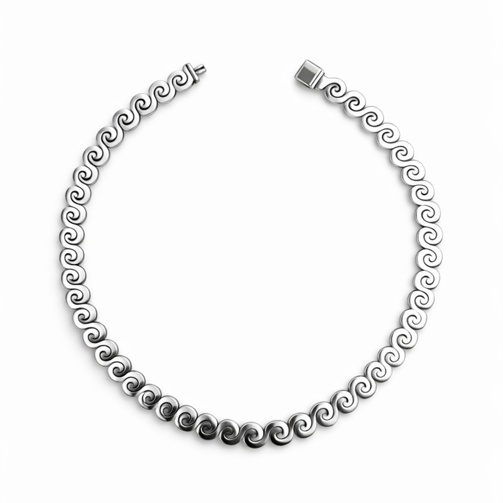 Caracol Necklace in Fine Silver by Silver Reef