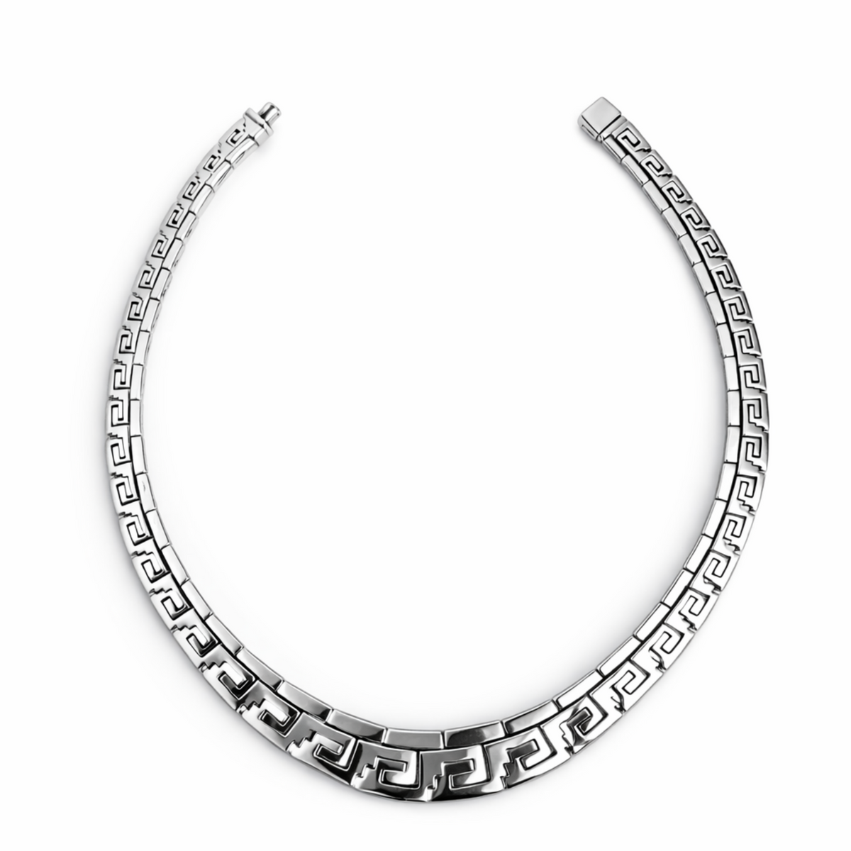 Escalones Prehispánicos Necklace in Fine Silver by Silver Reef