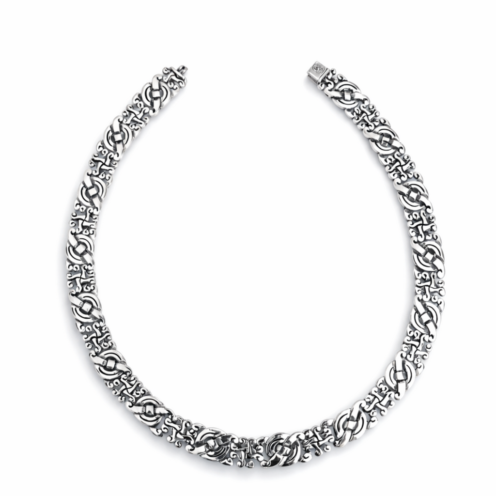 Kukulkán Necklace in Fine Silver