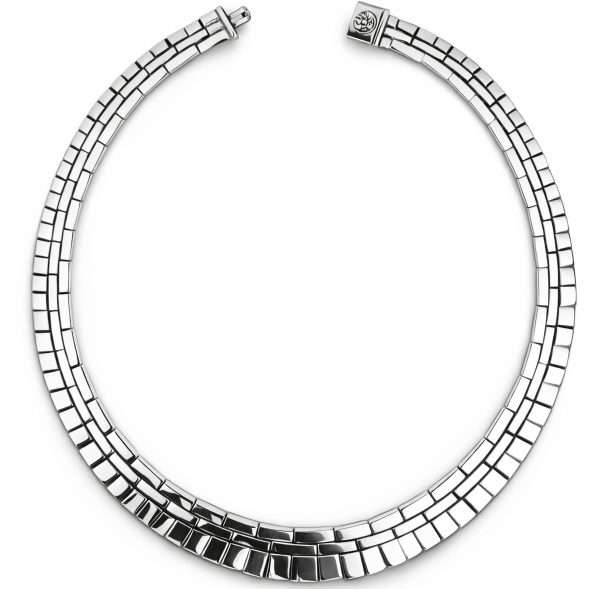 Mosaico Prehispánico Necklace in Fine Silver