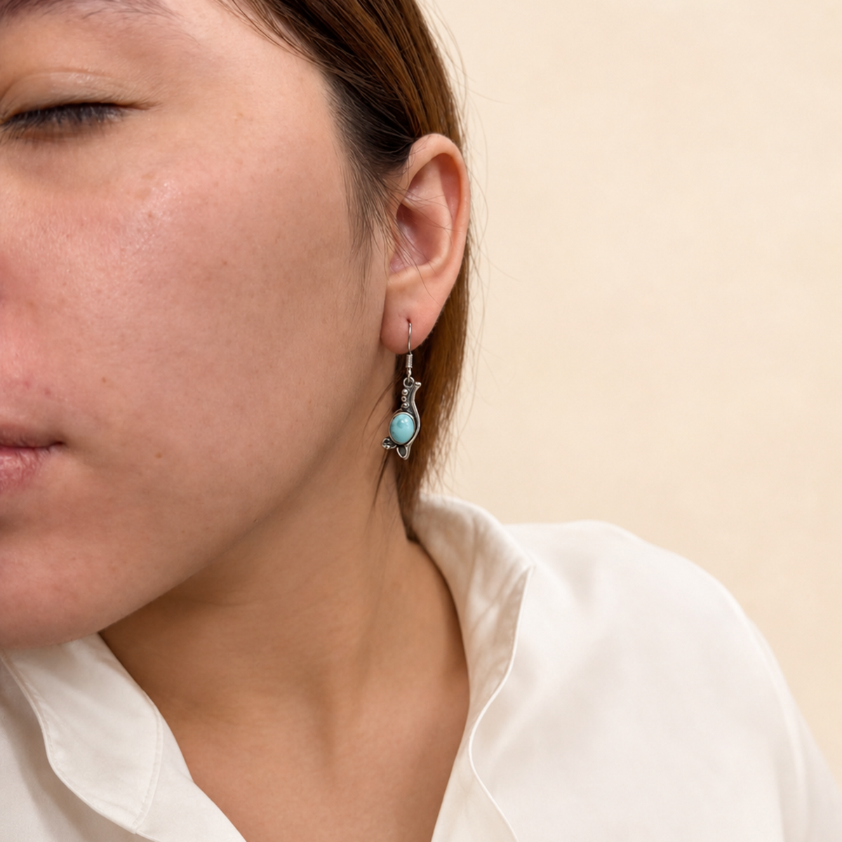Stem Earrings Larimar