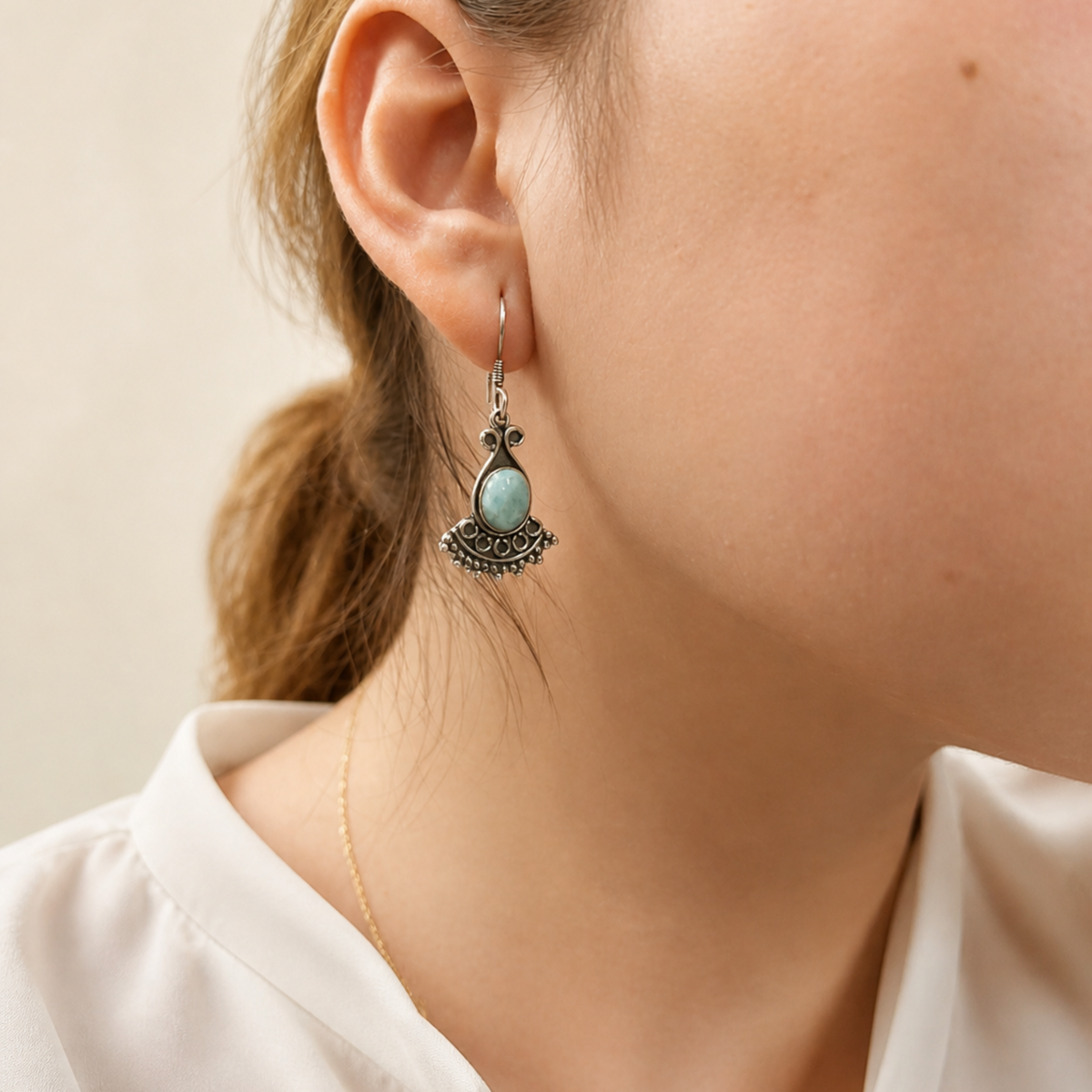 Sea Dance Larimar Drop Earrings