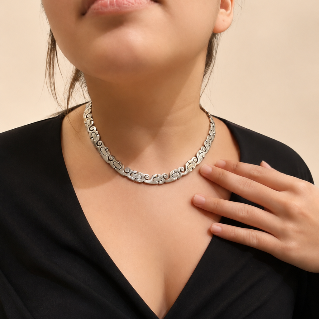 Caracol Prehispánico Necklace in Fine Silver