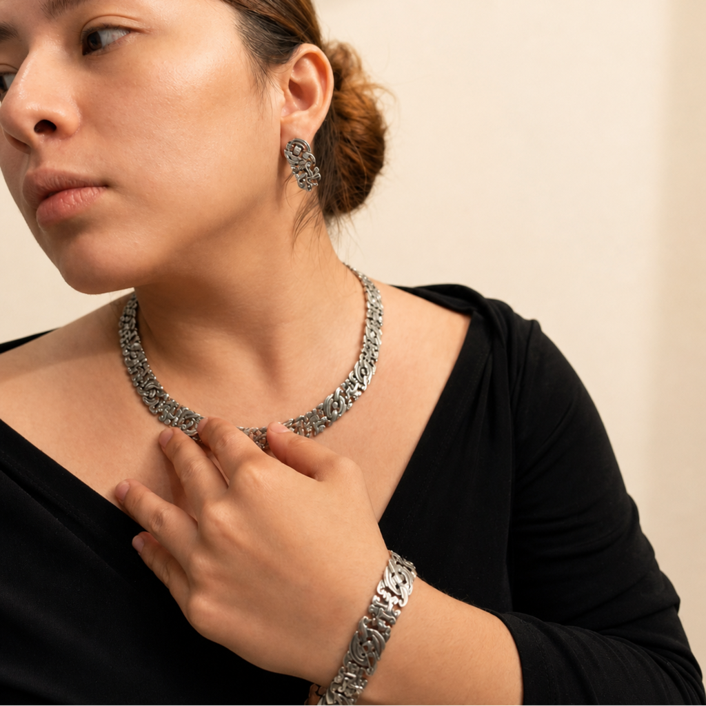 Kukulkán Bracelet in Fine Silver