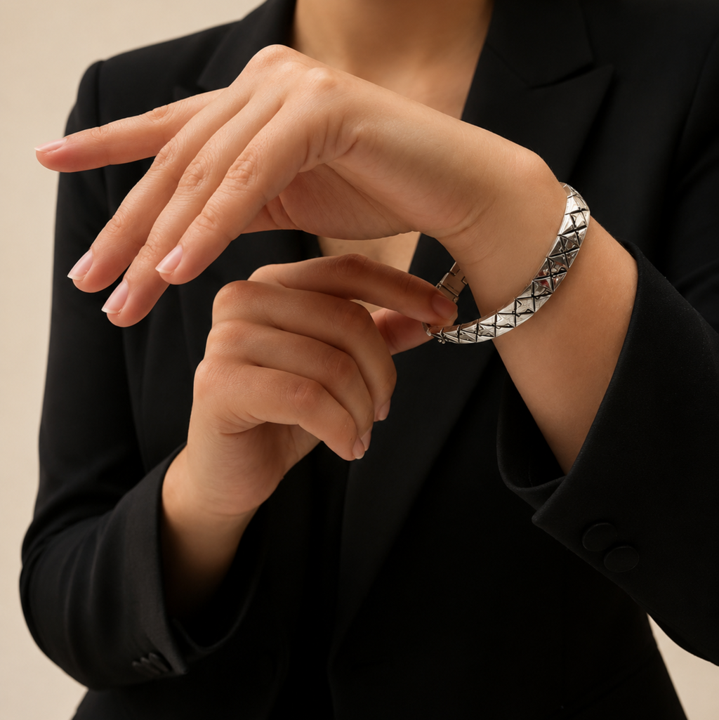 Celosía Link Bracelet in Fine Silver