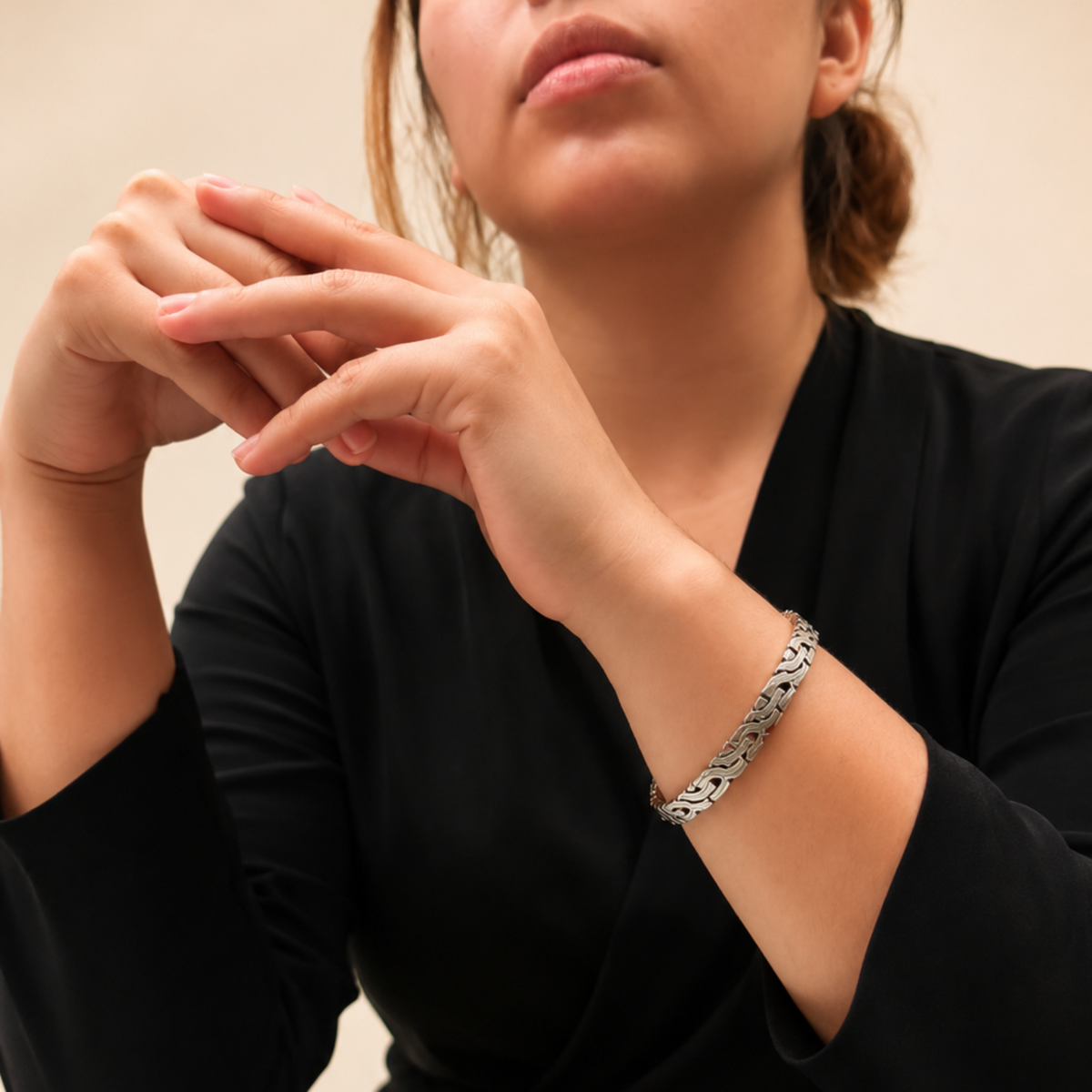 Oleaje Bracelet in Fine Silver