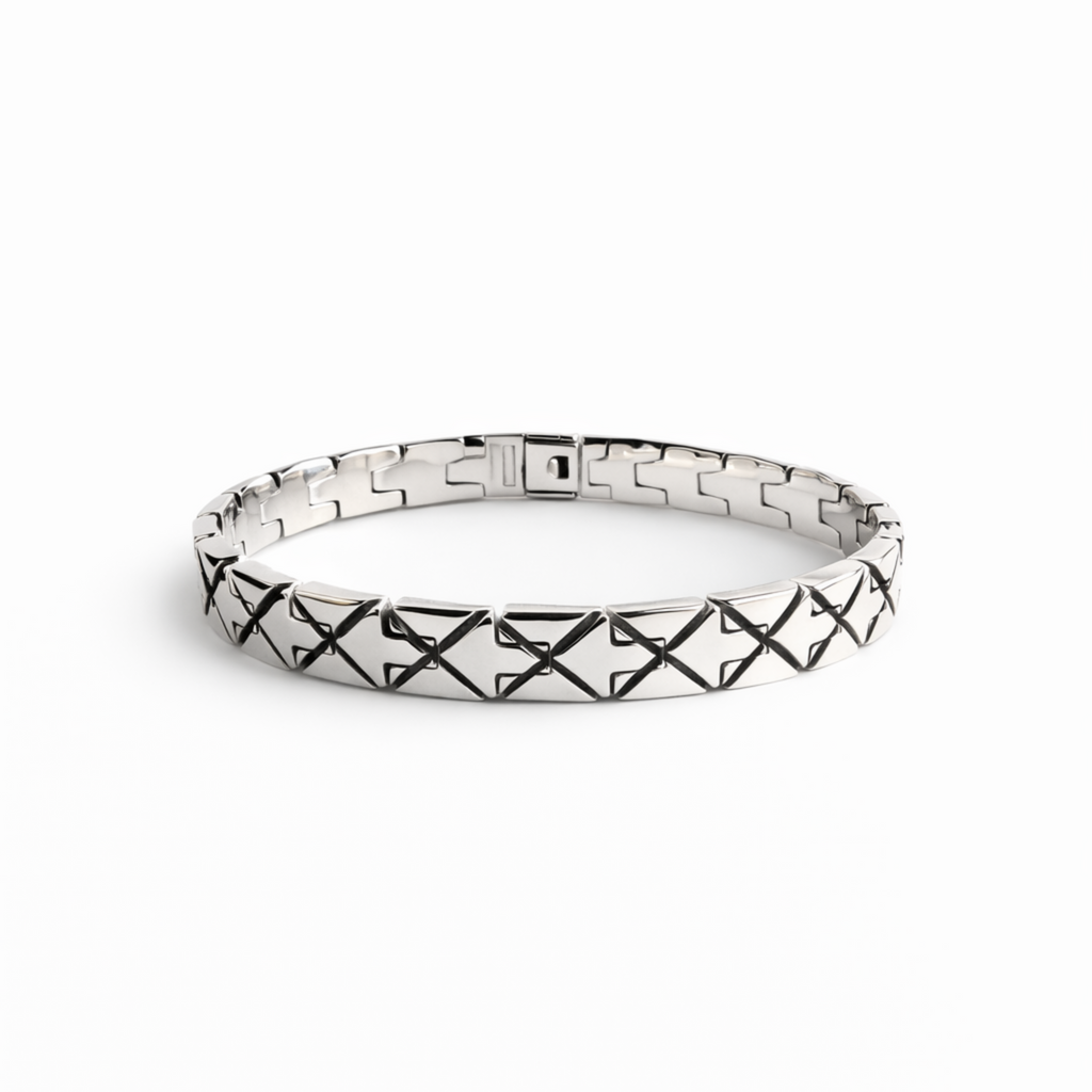 Celosía Link Bracelet in Fine Silver