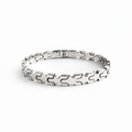 Coral Link Bracelet in Fine Silver