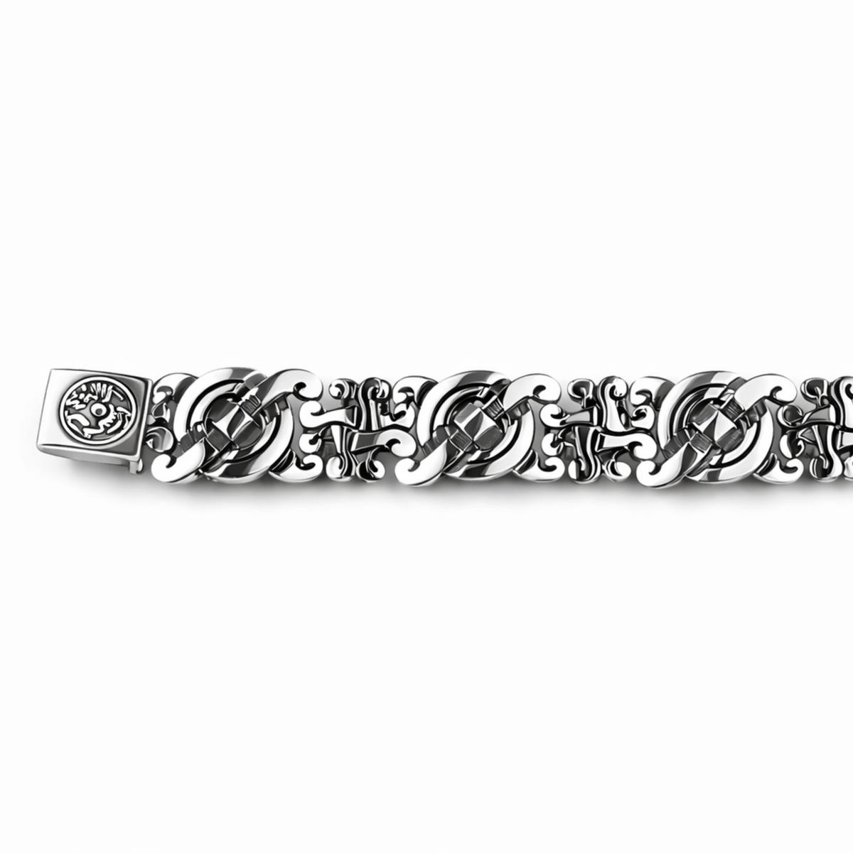 Kukulkán Bracelet in Fine Silver